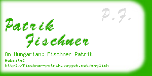 patrik fischner business card